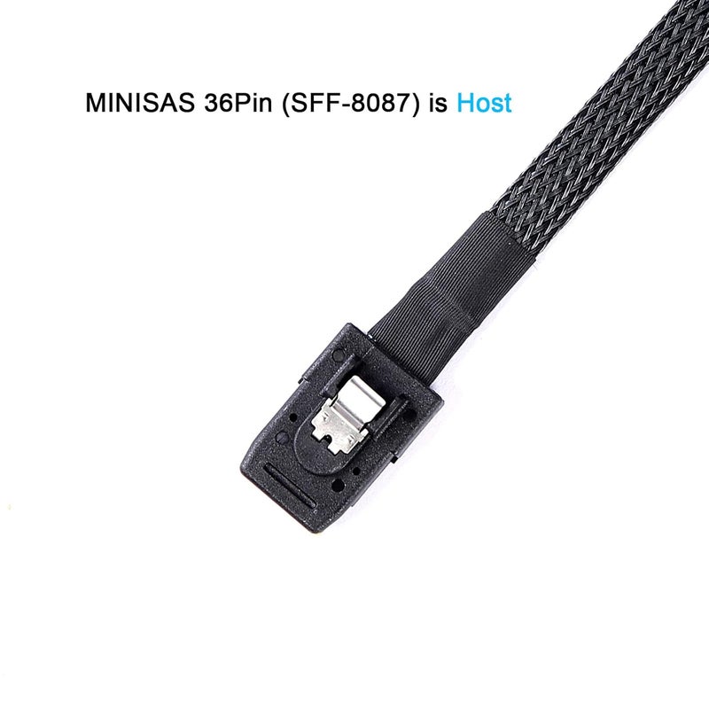 ADCAUDX كابل 2 حزمة ميني ساس إلى ساس: 1م SFF 8087 إلى SFF-8087 إلى 4 SFF-8482 مع كابل محول طاقة SATA (3.3 قدم) - Image 3